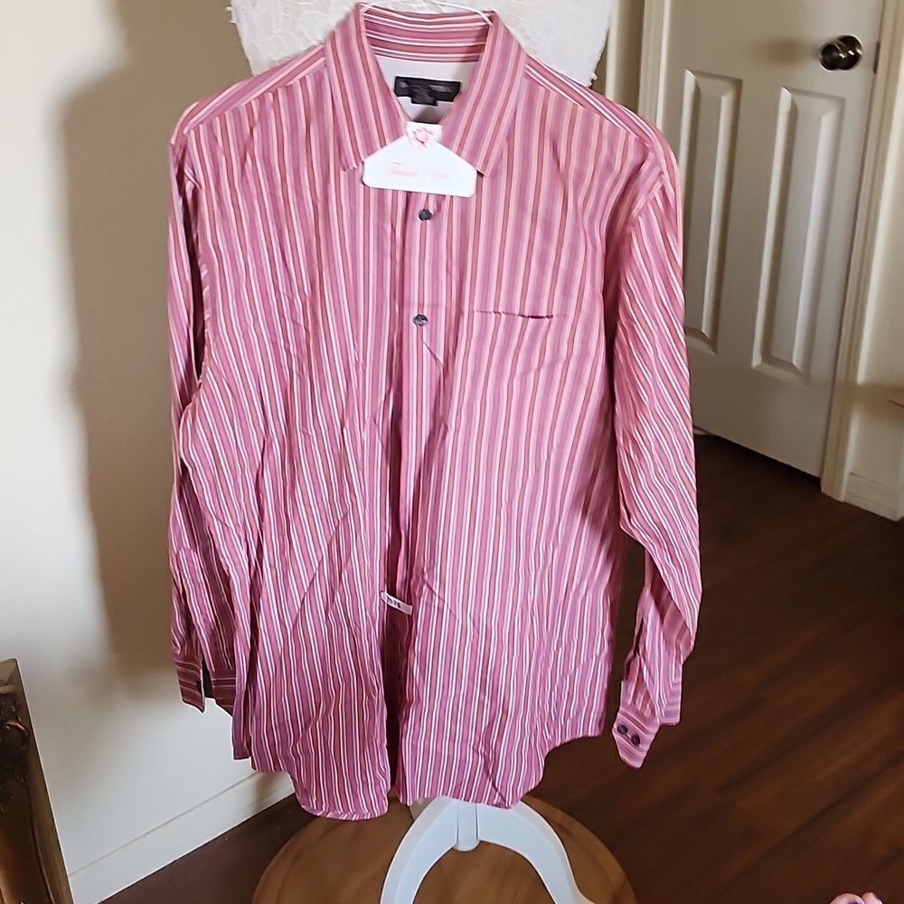 Banana Republic Business Casual Preppy Dress Summer Resort Wear Shirt Size Large